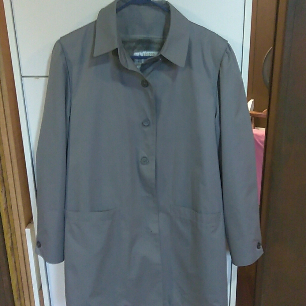 London Fog gray trench coat
